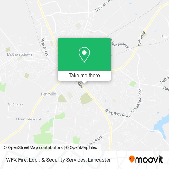 WFX Fire, Lock & Security Services map