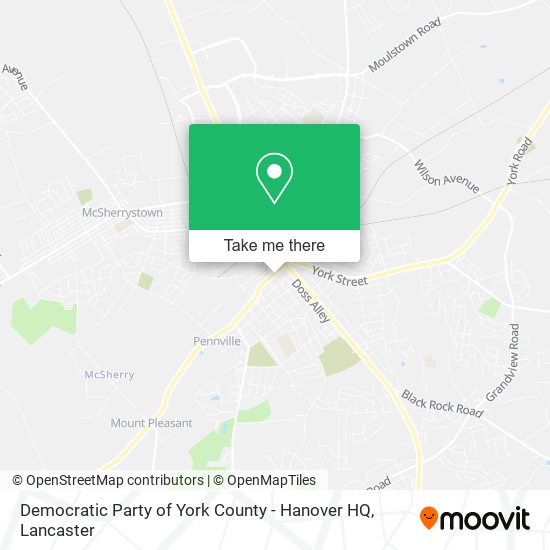Democratic Party of York County - Hanover HQ map