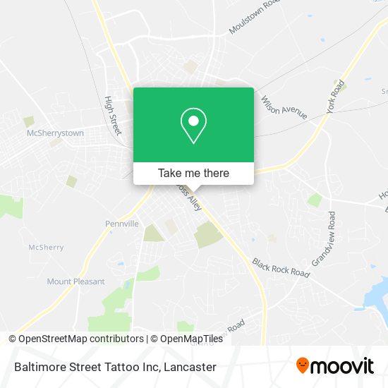 Baltimore Street Tattoo Inc map