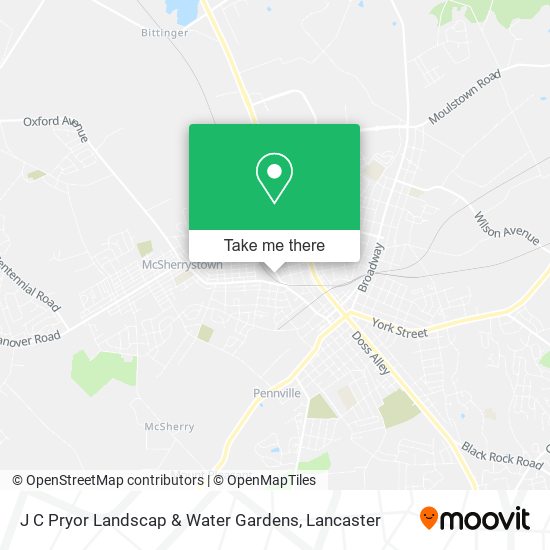 J C Pryor Landscap & Water Gardens map