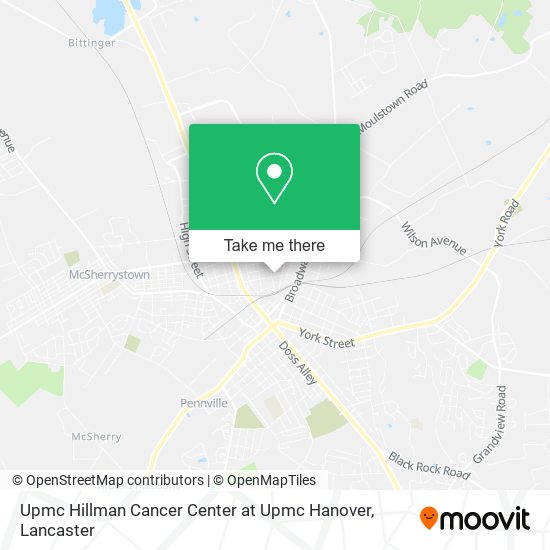 Upmc Hillman Cancer Center at Upmc Hanover map