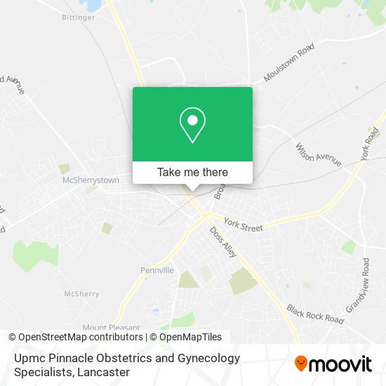 Upmc Pinnacle Obstetrics and Gynecology Specialists map