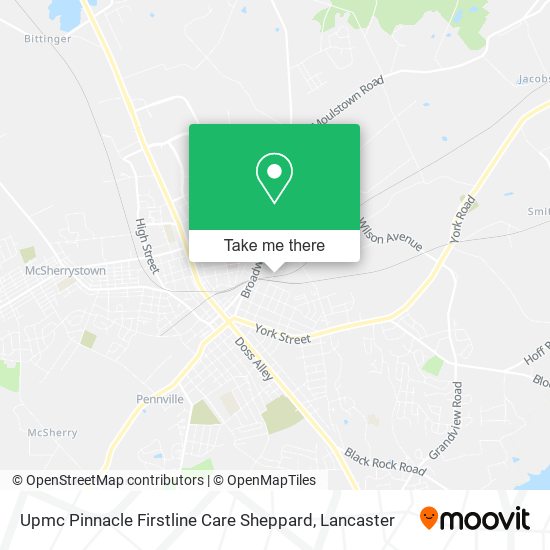 Upmc Pinnacle Firstline Care Sheppard map