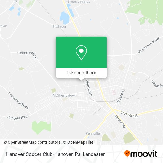 Mapa de Hanover Soccer Club-Hanover, Pa