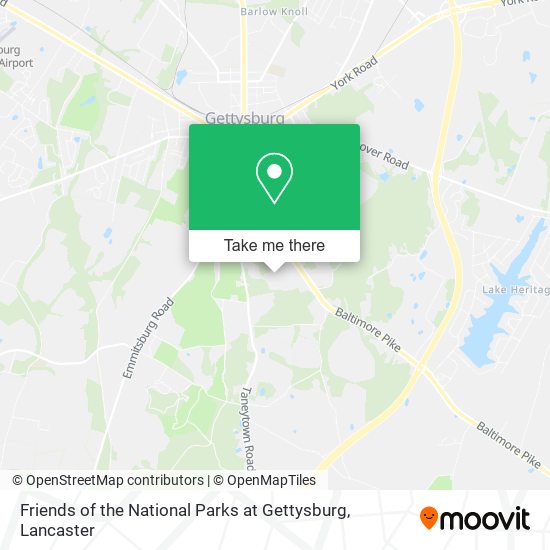 Friends of the National Parks at Gettysburg map