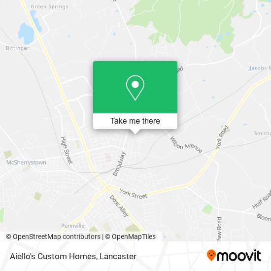 Aiello's Custom Homes map