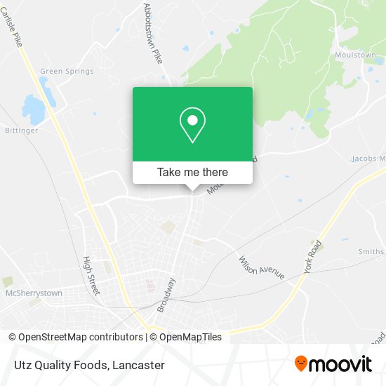 Utz Quality Foods map