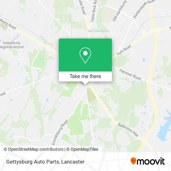 Gettysburg Auto Parts map