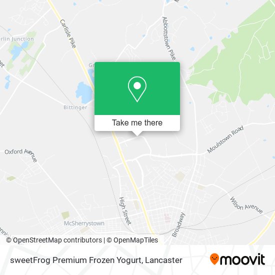 Mapa de sweetFrog Premium Frozen Yogurt