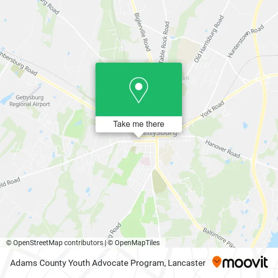 Adams County Youth Advocate Program map