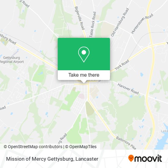 Mapa de Mission of Mercy Gettysburg
