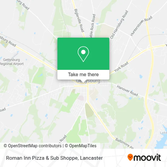 Roman Inn Pizza & Sub Shoppe map