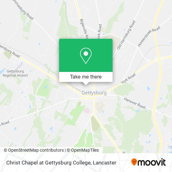 Mapa de Christ Chapel at Gettysburg College