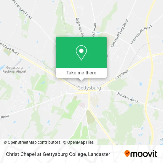 Christ Chapel at Gettysburg College map