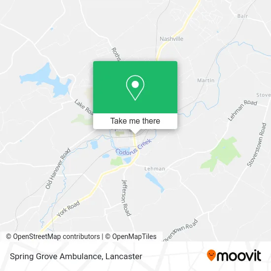 Spring Grove Ambulance map