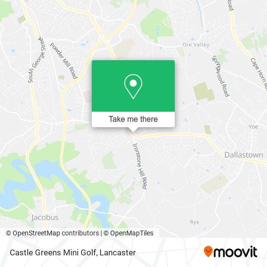 Castle Greens Mini Golf map