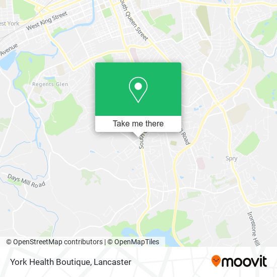 York Health Boutique map