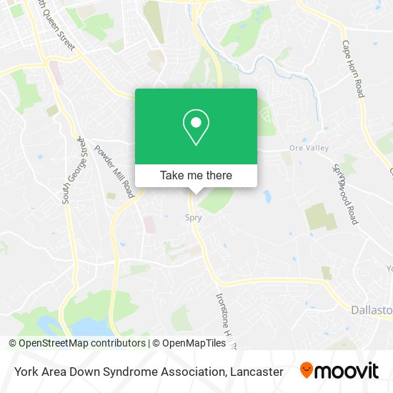 Mapa de York Area Down Syndrome Association
