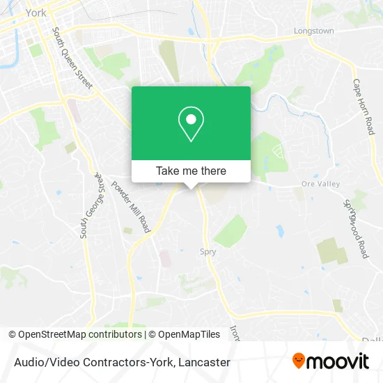 Audio/Video Contractors-York map