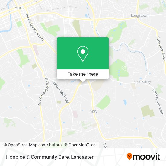 Hospice & Community Care map