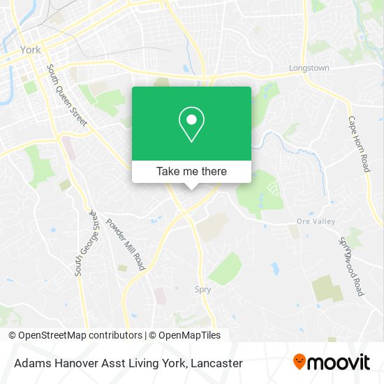 Mapa de Adams Hanover Asst Living York