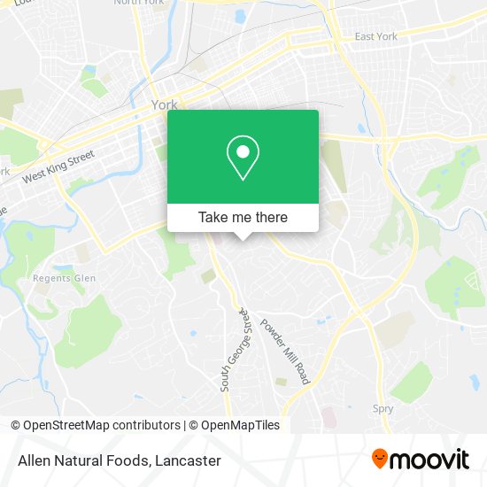 Allen Natural Foods map