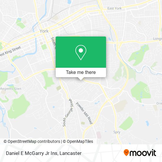 Mapa de Daniel E McGarry Jr Ins