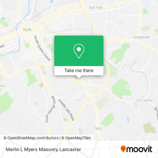 Merlin L Myers Masonry map