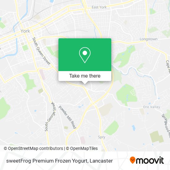 sweetFrog Premium Frozen Yogurt map