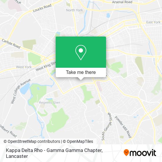 Kappa Delta Rho - Gamma Gamma Chapter map