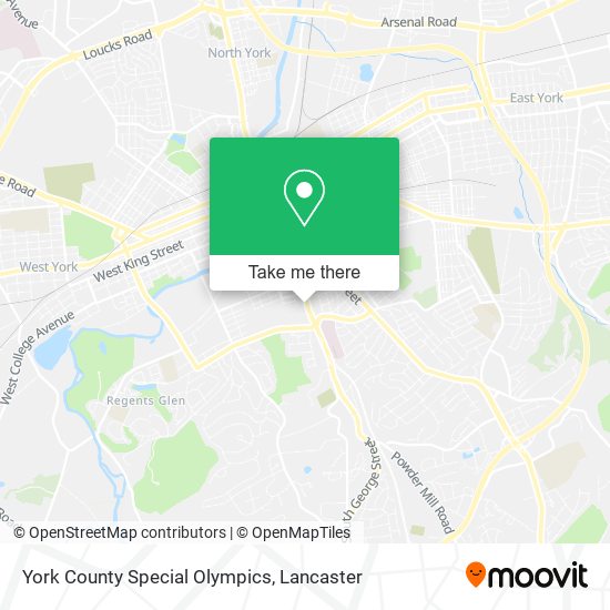 York County Special Olympics map