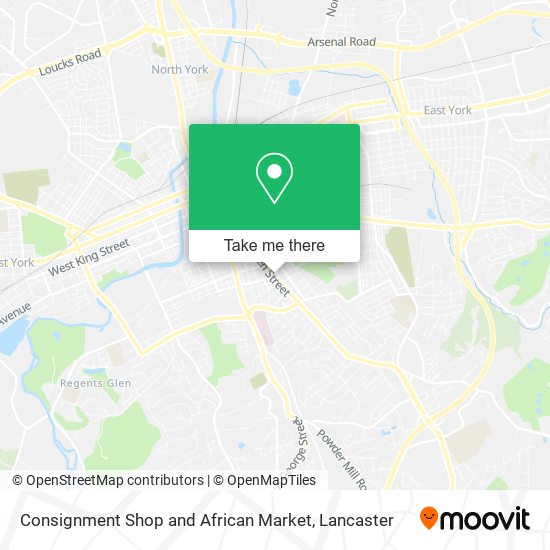 Consignment Shop and African Market map
