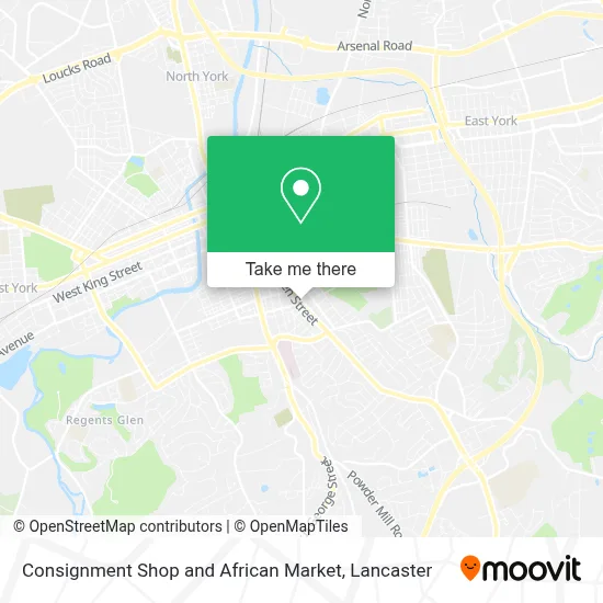 Consignment Shop and African Market map