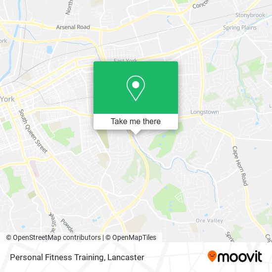 Personal Fitness Training map