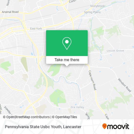 Pennsylvania State Usbc Youth map