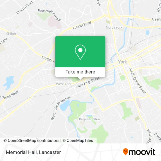 Memorial Hall map