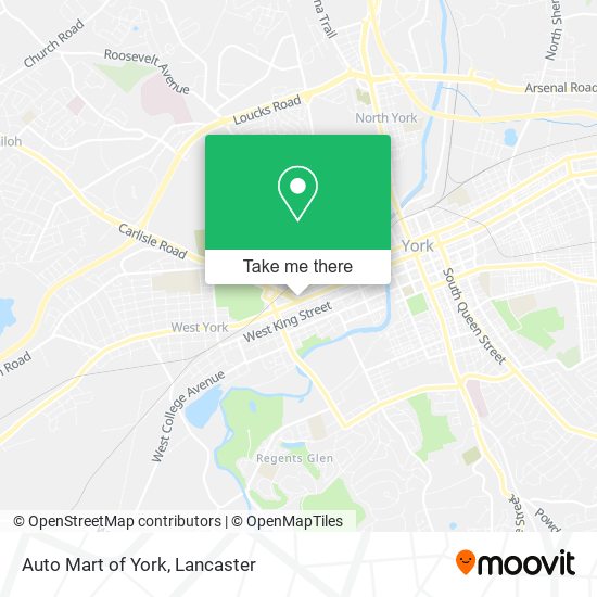 Auto Mart of York map
