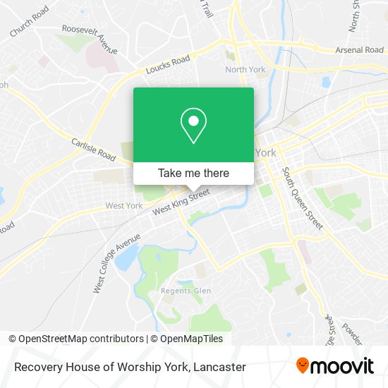 Recovery House of Worship York map