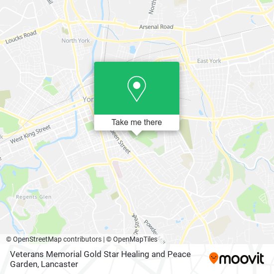 Veterans Memorial Gold Star Healing and Peace Garden map