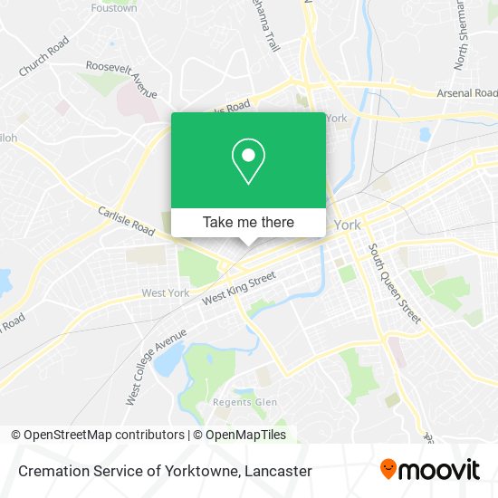 Mapa de Cremation Service of Yorktowne