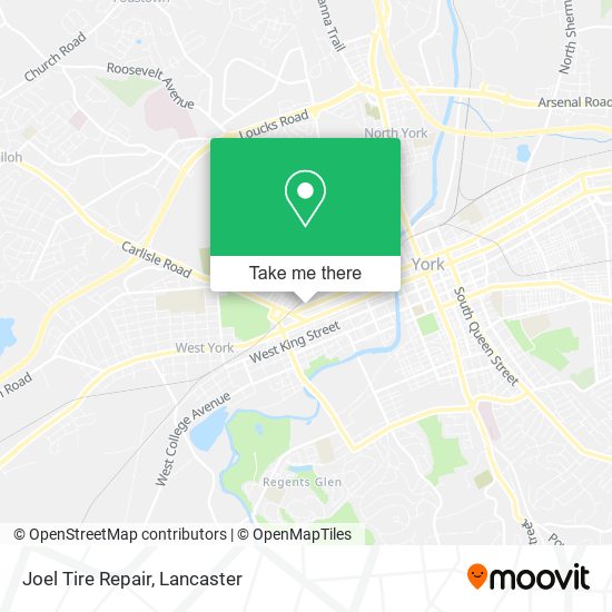 Joel Tire Repair map