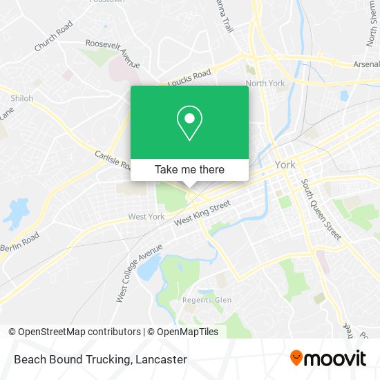 Beach Bound Trucking map