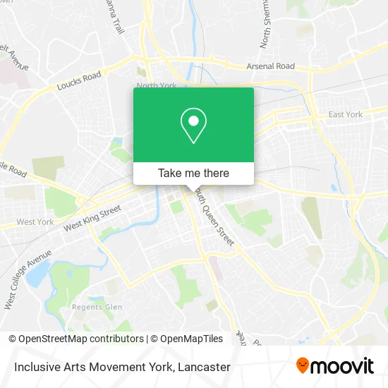 Inclusive Arts Movement York map
