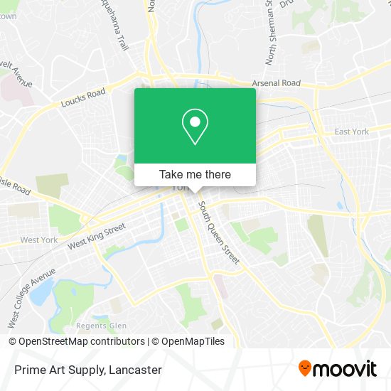 Mapa de Prime Art Supply