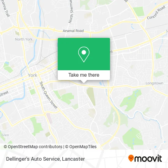 Dellinger's Auto Service map
