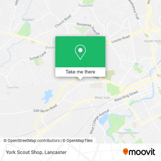 Mapa de York Scout Shop