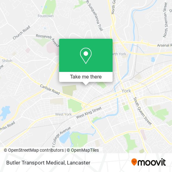 Butler Transport Medical map