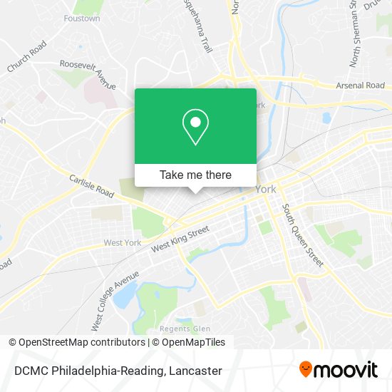Mapa de DCMC Philadelphia-Reading