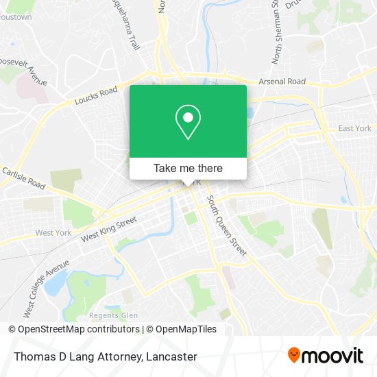 Thomas D Lang Attorney map