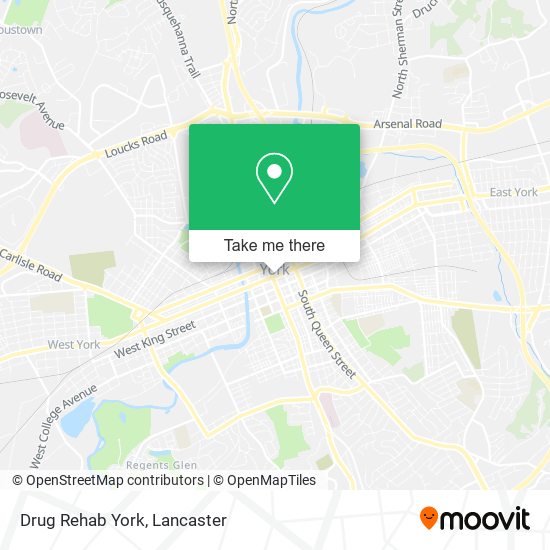 Drug Rehab York map